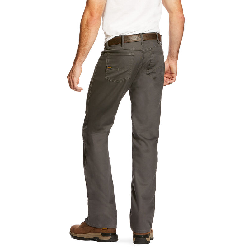 Pantaloni Uomo Ariat Rebar M4 Low Rise DuraStretch Tela 5 Pocket Boots Cut Grigie | 029X32L