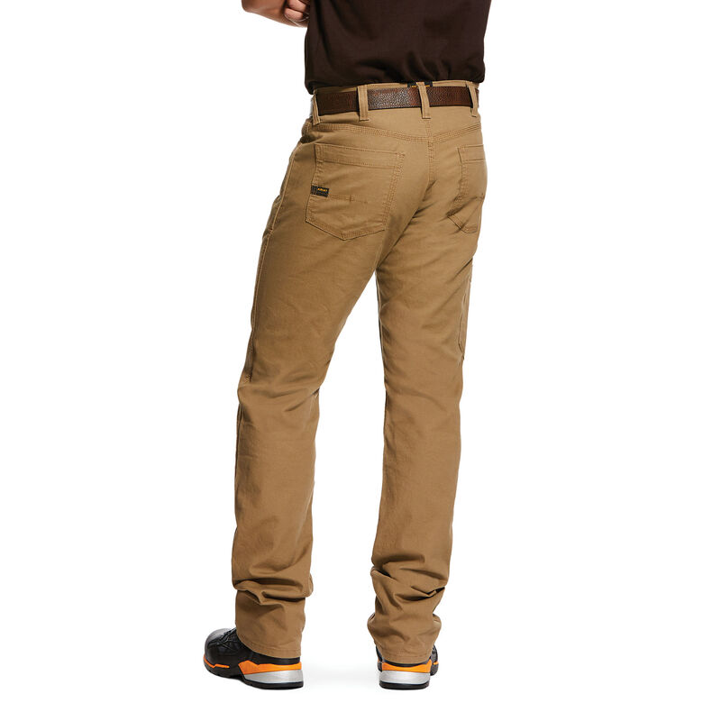 Pantaloni Uomo Ariat Rebar M4 Low Rise DuraStretch Made Tough Stackable Straight Leg Khaki | IFLWDPJ