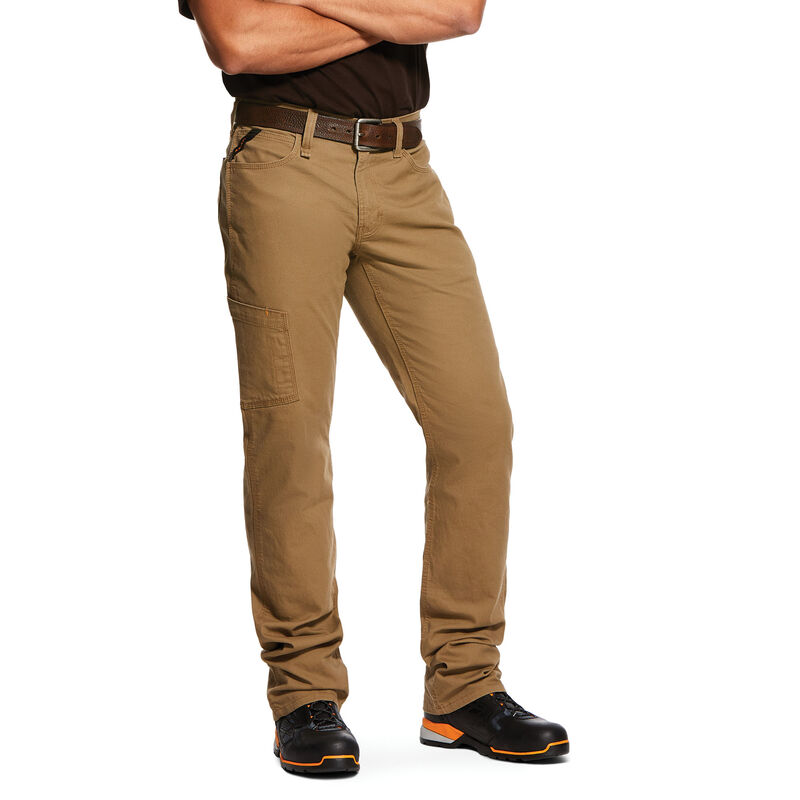 Pantaloni Uomo Ariat Rebar M4 Low Rise DuraStretch Made Tough Stackable Straight Leg Khaki | IFLWDPJ