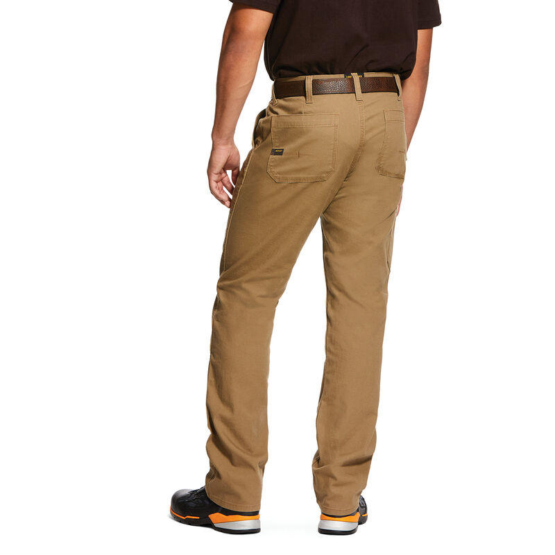 Pantaloni Uomo Ariat Rebar M4 Low Rise DuraStretch Made Tough Double Front Stackable Straight Leg Khaki | M2WOY09