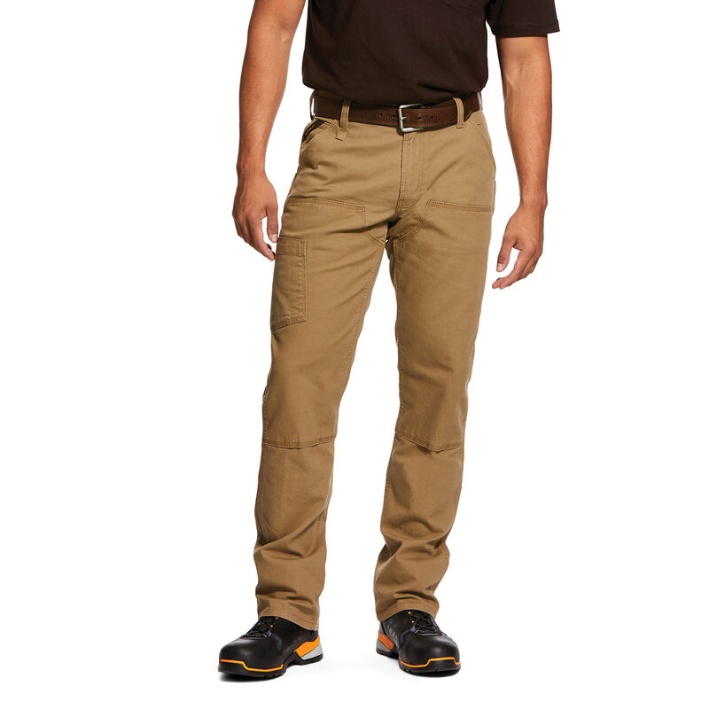 Pantaloni Uomo Ariat Rebar M4 Low Rise DuraStretch Made Tough Double Front Stackable Straight Leg Khaki | M2WOY09