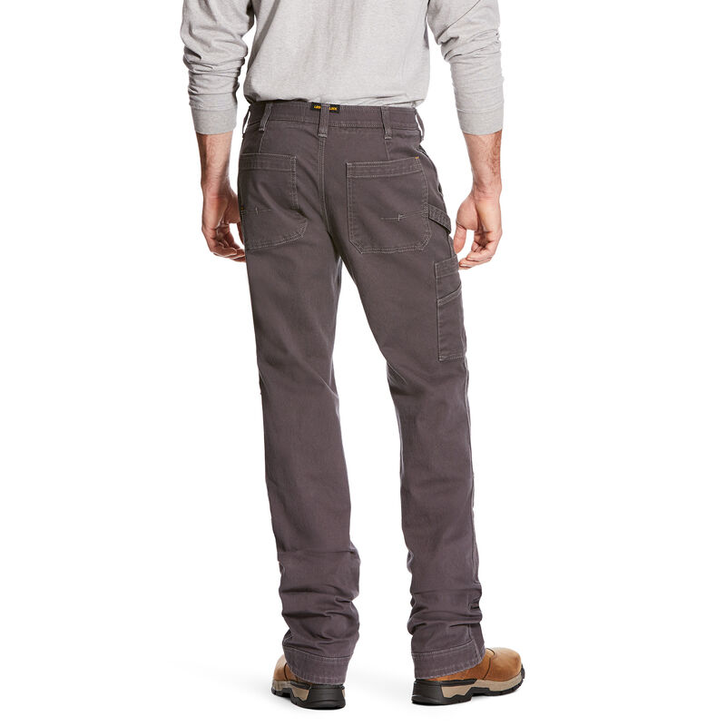 Pantaloni Uomo Ariat Rebar M4 Low Rise DuraStretch Washed Twill Dungaree Boots Cut Grigie | TI92P3Y