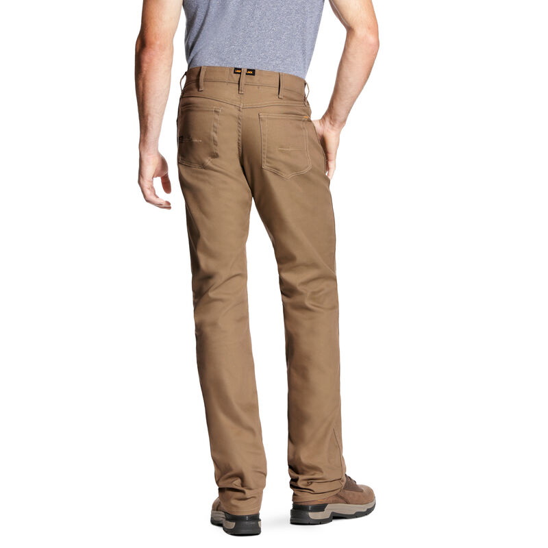 Pantaloni Uomo Ariat Rebar M4 Low Rise DuraStretch Tela 5 Pocket Boots Cut Khaki | VTJKOVH