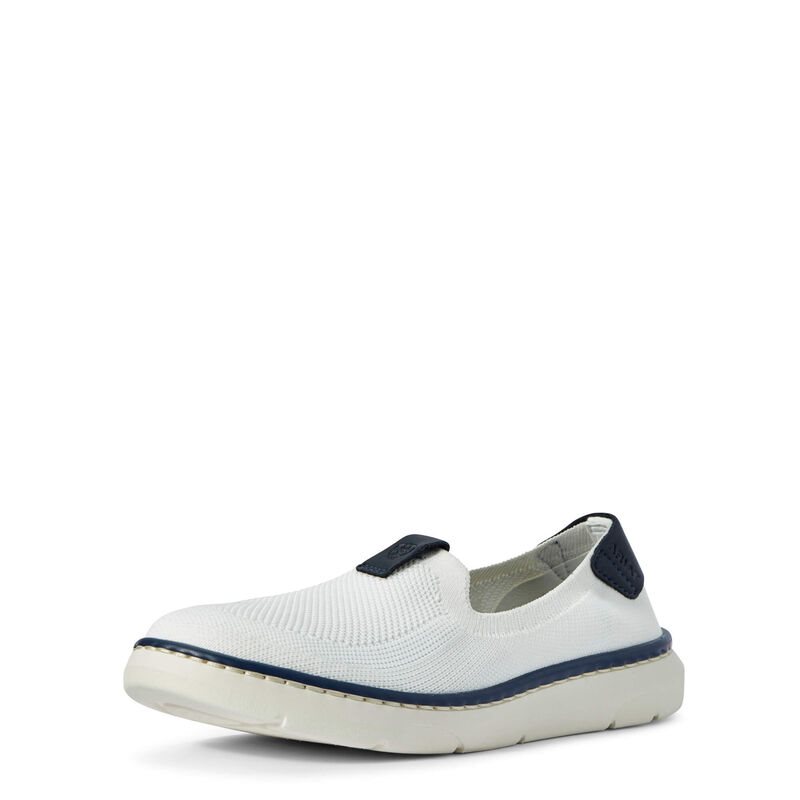 Slip On Donna Ariat Knit Ryder Bianche | DTNI9BG