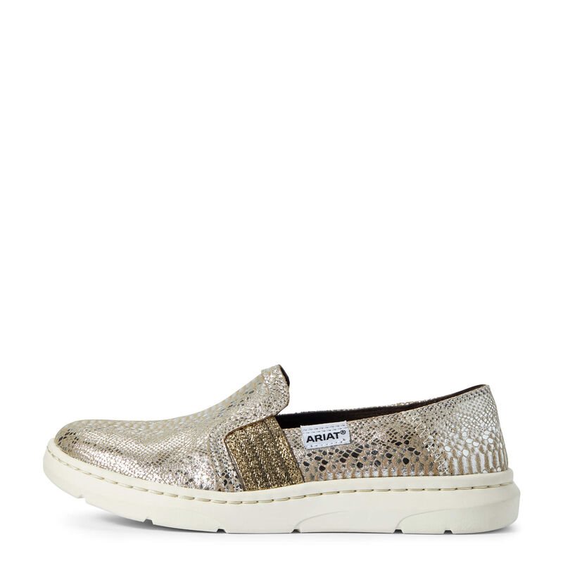 Slip On Donna Ariat Ryder Argento Serpent | 4W5U31W