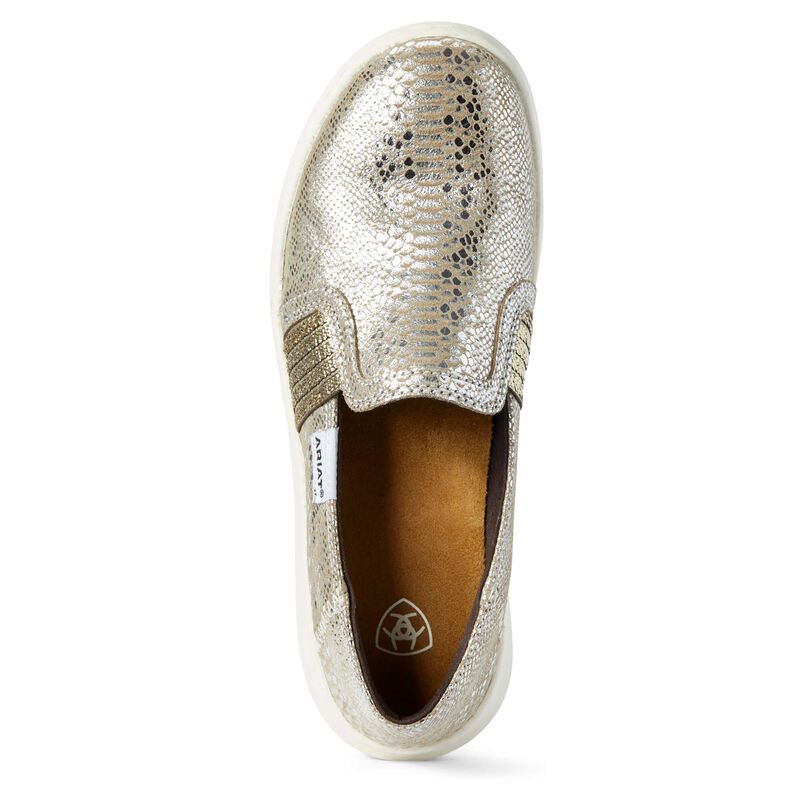 Slip On Donna Ariat Ryder Argento Serpent | 4W5U31W