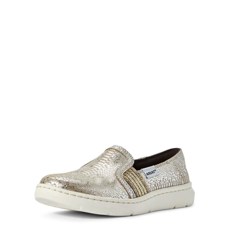 Slip On Donna Ariat Ryder Argento Serpent | 4W5U31W