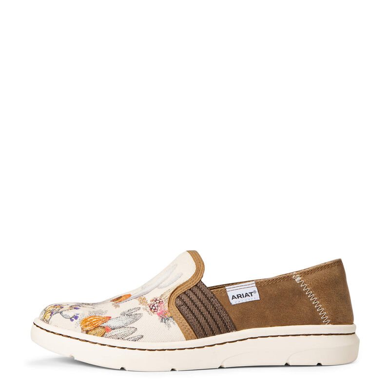 Slip On Donna Ariat Ryder Crema Marroni | AVW6FCN