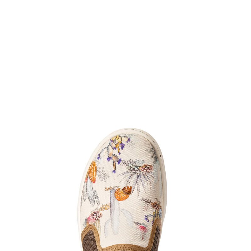 Slip On Donna Ariat Ryder Crema Marroni | AVW6FCN