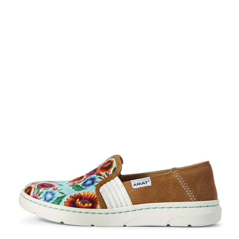 Slip On Donna Ariat Ryder Marroni Blu | VPNUDH6