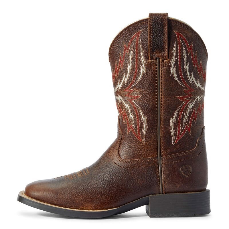 Stivali Cowboy Bambino Ariat Arena Rebound Marroni | 6ZDNJOE