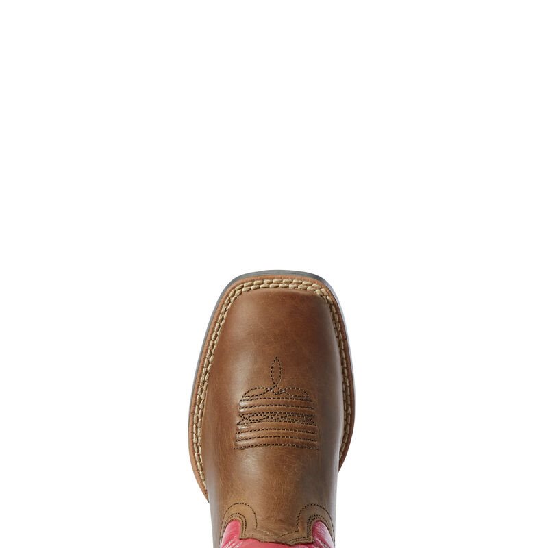 Stivali Cowboy Bambino Ariat Cowboy VentTEK Marroni Rosa | I1BU50F