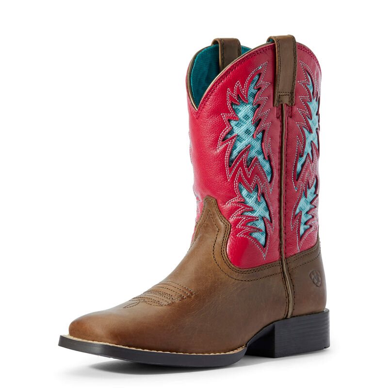 Stivali Cowboy Bambino Ariat Cowboy VentTEK Marroni Rosa | I1BU50F