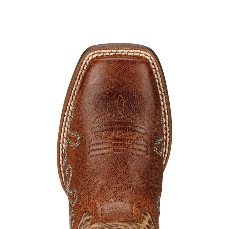 Stivali Cowboy Bambino Ariat Crossroads Marroni Leopardate | U3VVP0K