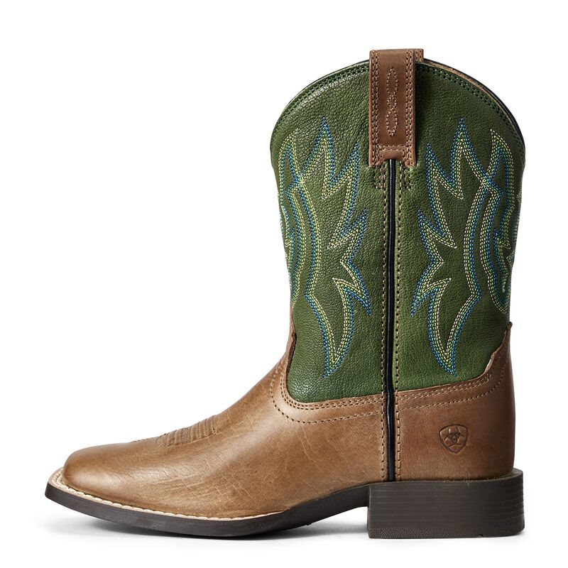 Stivali Cowboy Bambino Ariat Pace Setter Marroni Verde Acqua | TFO4PN8