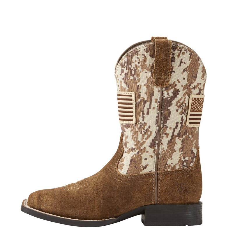 Stivali Cowboy Bambino Ariat Patriot Marroni Camouflage | NRFS1QE