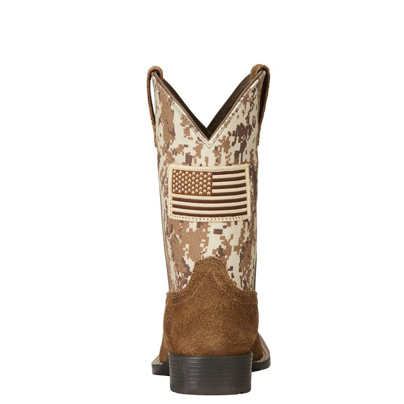 Stivali Cowboy Bambino Ariat Patriot Marroni Camouflage | NRFS1QE