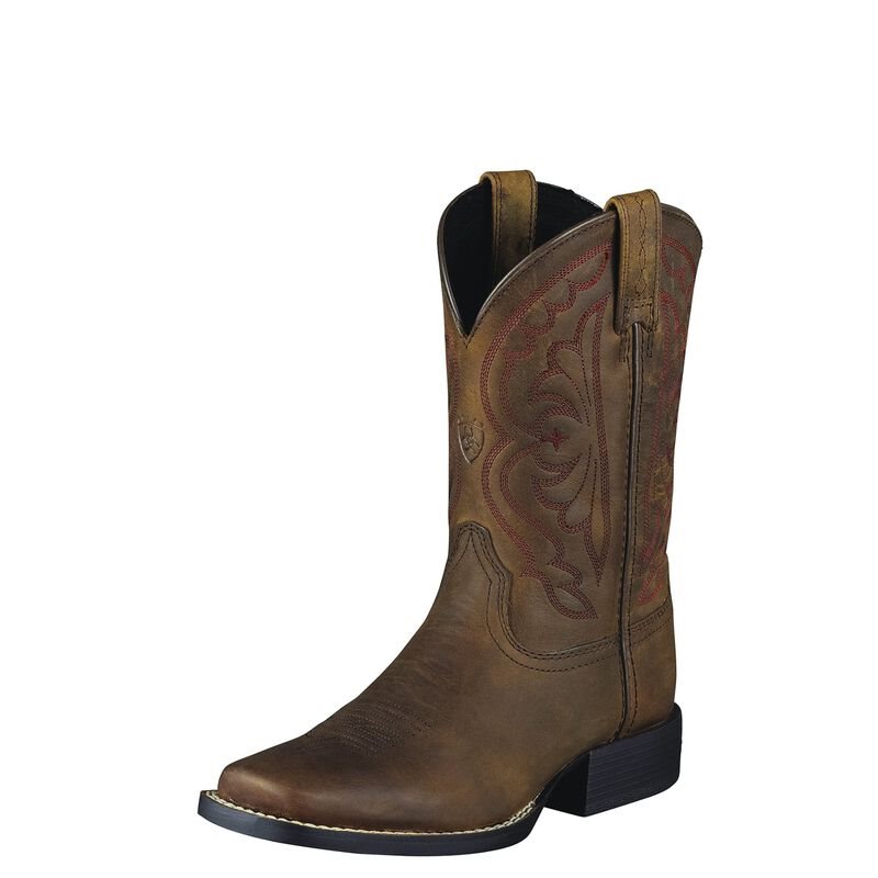 Stivali Cowboy Bambino Ariat Quickdraw Marroni | SZTMT96