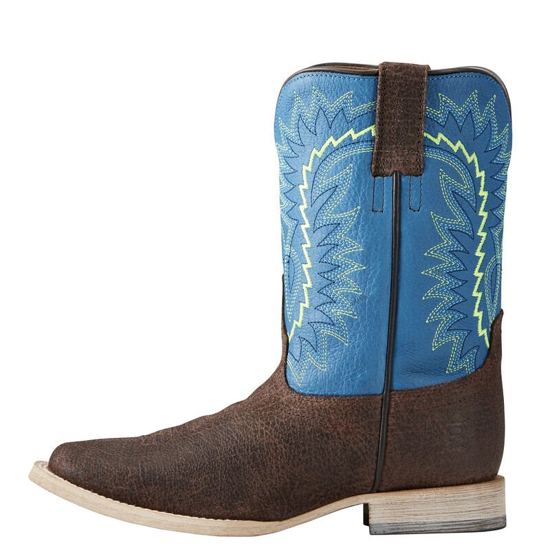 Stivali Cowboy Bambino Ariat Relentless Elite Cioccolato Blu | XN9EKY9