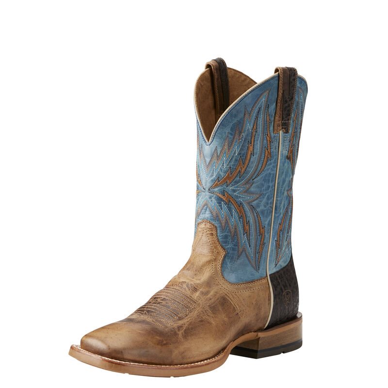 Stivali Cowboy Uomo Ariat Arena Rebound Marroni Blu | 50HXO1O