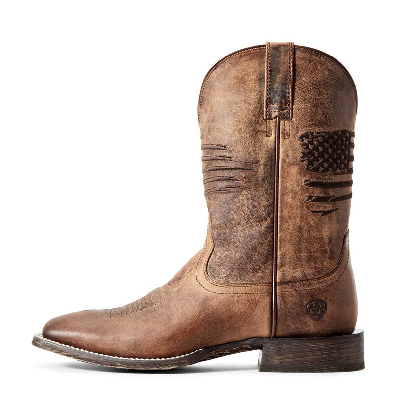 Stivali Cowboy Uomo Ariat Circuit Patriot Marroni | X20V8SH