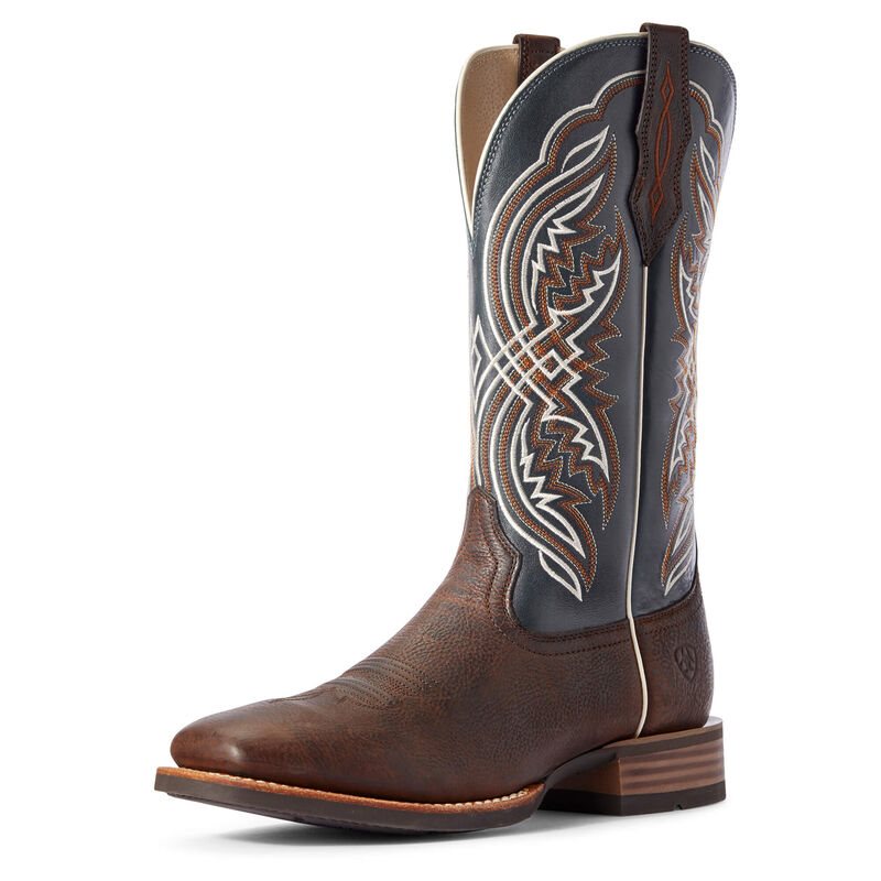 Stivali Cowboy Uomo Ariat Double Kicker Marroni Scuro | WJF8GJO