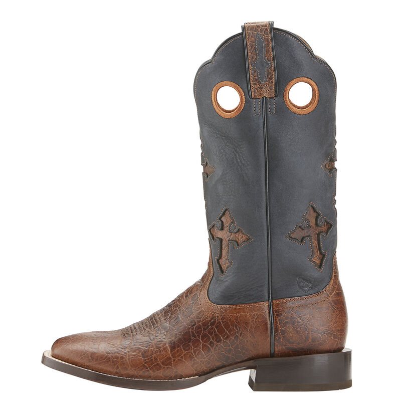 Stivali Cowboy Uomo Ariat Ranchero Marroni Grigie | W3TKFDH