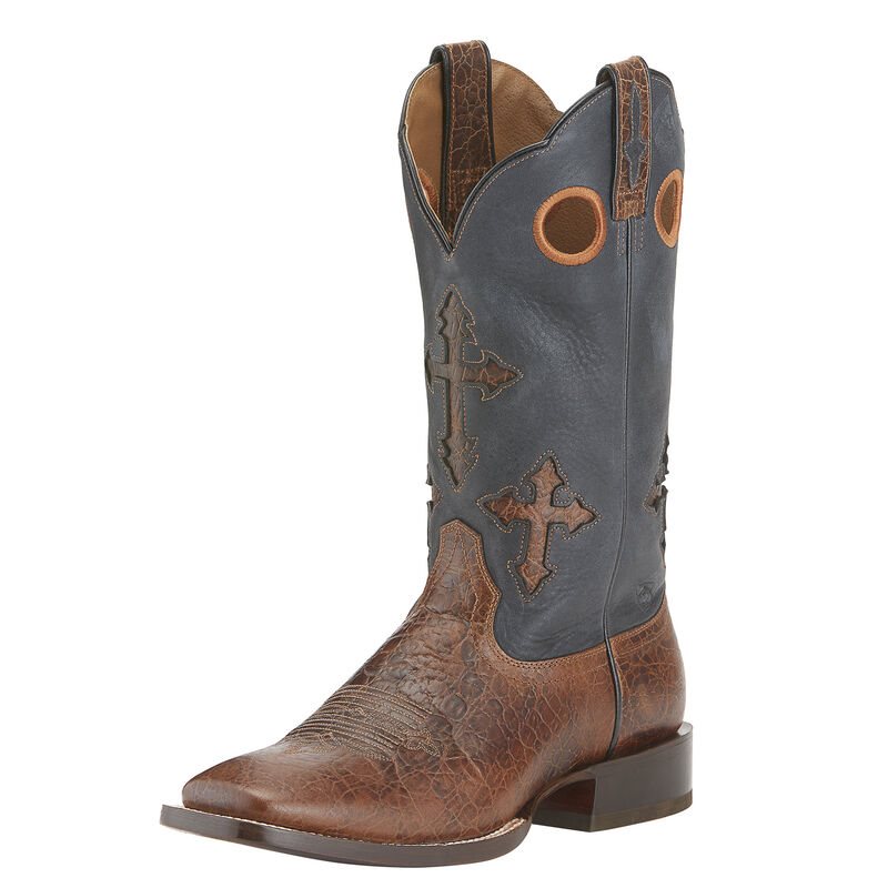 Stivali Cowboy Uomo Ariat Ranchero Marroni Grigie | W3TKFDH