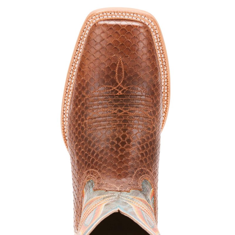 Stivali Cowboy Uomo Ariat Range Boss Marroni Verdi | N6K6SW7