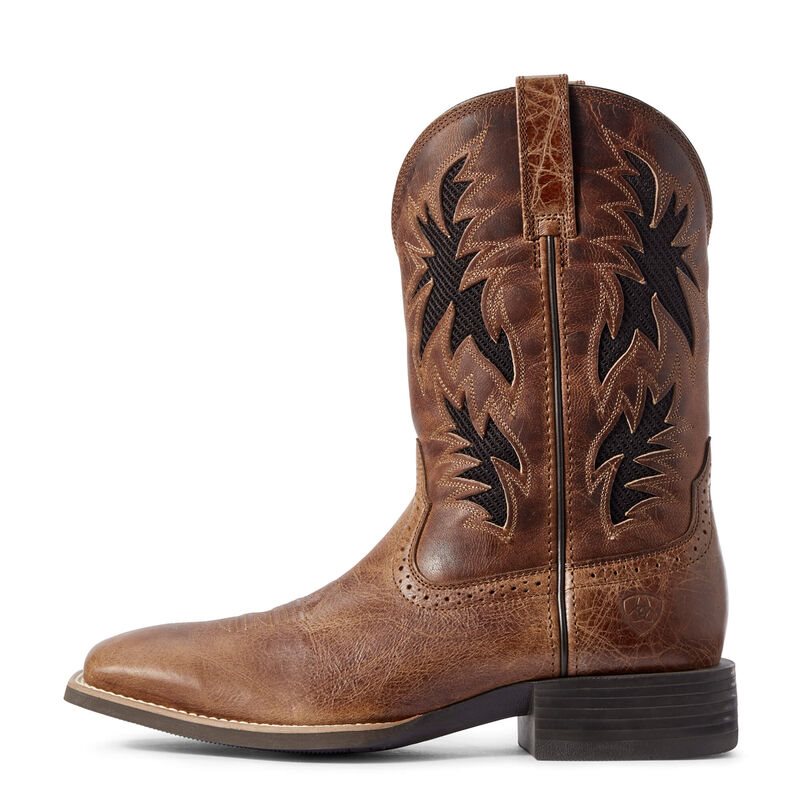 Stivali Cowboy Uomo Ariat Sportive Cool VentTEK Marroni Scuro | XG29JNR