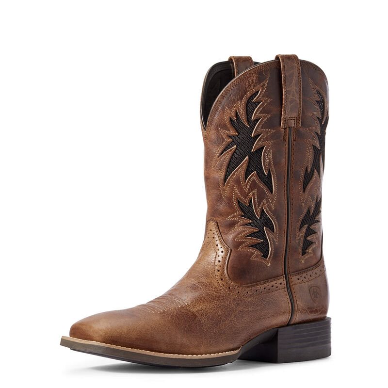 Stivali Cowboy Uomo Ariat Sportive Cool VentTEK Marroni Scuro | XG29JNR