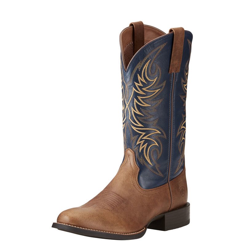 Stivali Cowboy Uomo Ariat Sportive Horseman Beige | FV75IKF