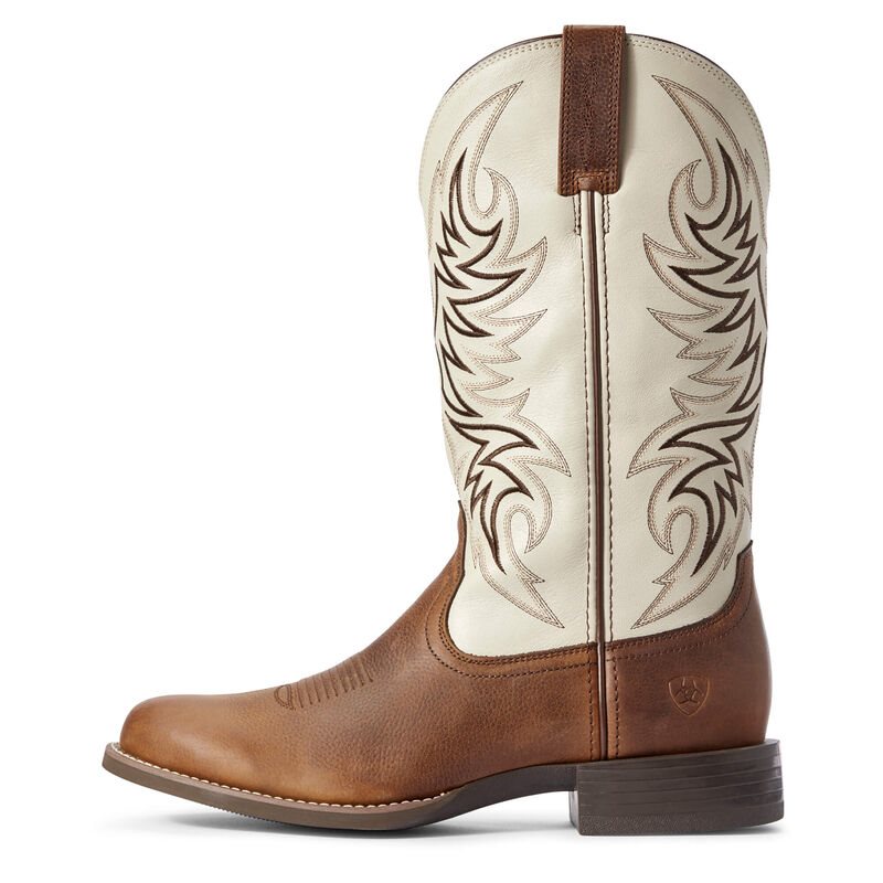 Stivali Cowboy Uomo Ariat Sportive Horseman Marroni Crema | Y75SMTL