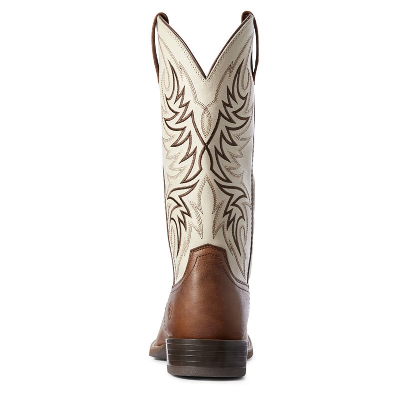 Stivali Cowboy Uomo Ariat Sportive Horseman Marroni Crema | Y75SMTL