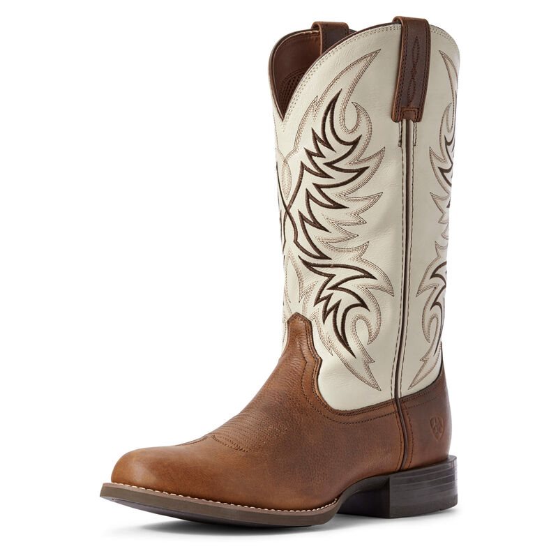 Stivali Cowboy Uomo Ariat Sportive Horseman Marroni Crema | Y75SMTL