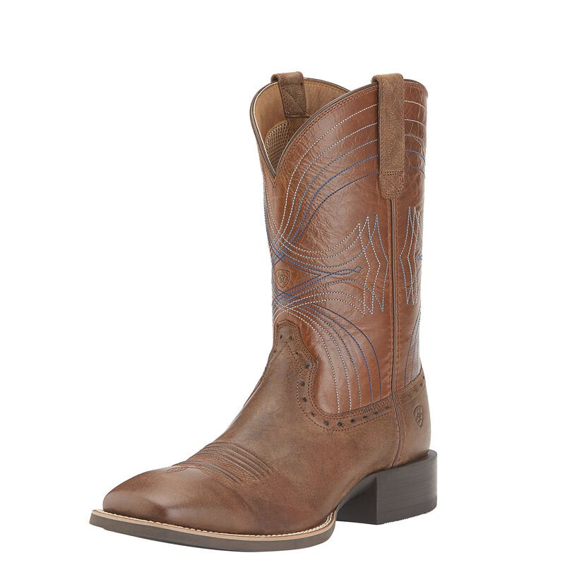 Stivali Cowboy Uomo Ariat Sportive Larghe Square Punta Beige | 7908AOE