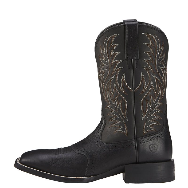 Stivali Cowboy Uomo Ariat Sportive Larghe Square Punta Nere | I0JDKU5