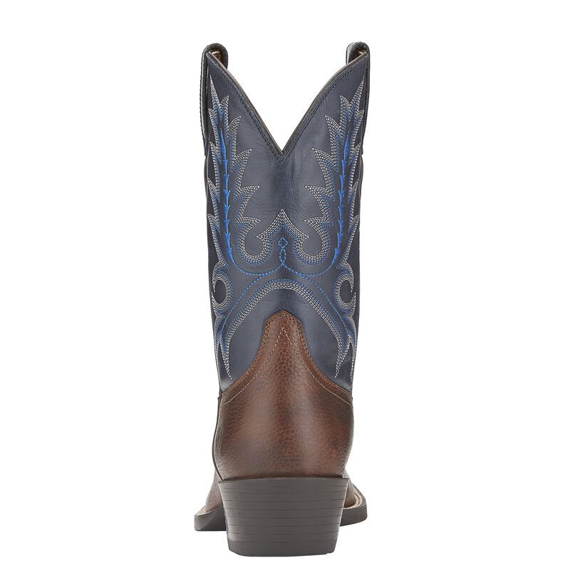 Stivali Cowboy Uomo Ariat Sportive Outfitter Marroni Blu Marino | OTTW9B4