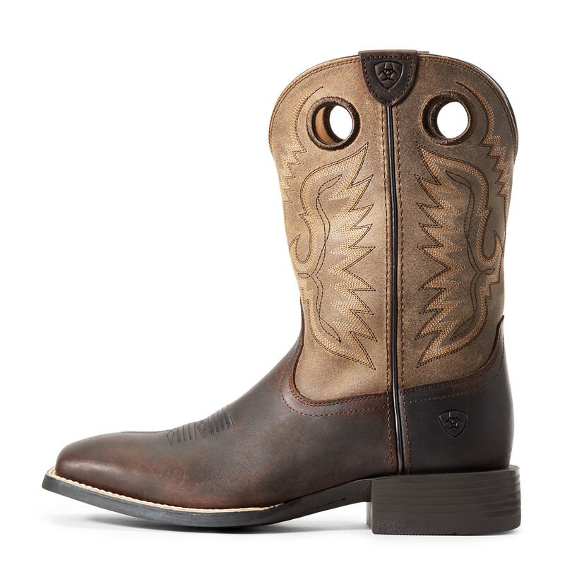 Stivali Cowboy Uomo Ariat Sportive Ranger Marroni Scuro | 3KTBG5T