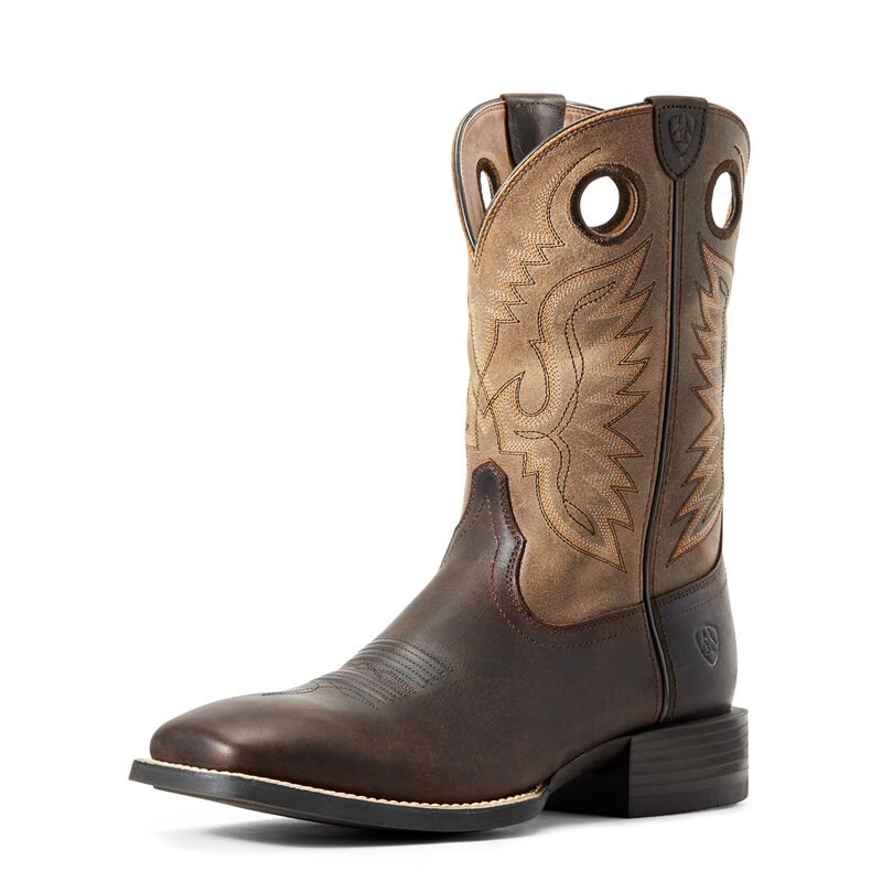 Stivali Cowboy Uomo Ariat Sportive Ranger Marroni Scuro | 3KTBG5T