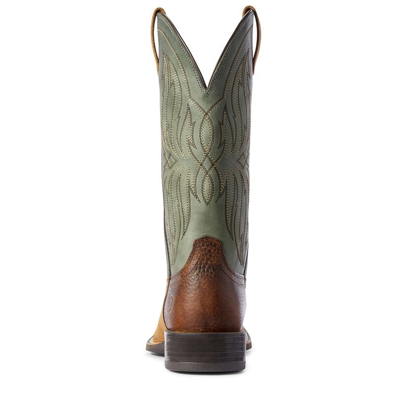 Stivali Cowboy Uomo Ariat Sportive Rustler Marroni Verdi | 0R4VSE9