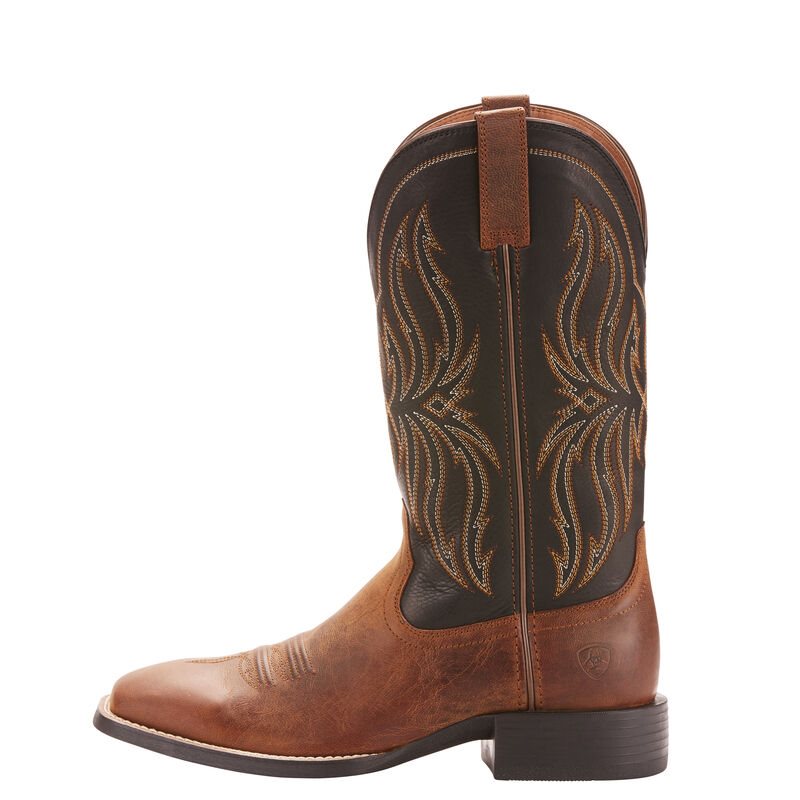 Stivali Cowboy Uomo Ariat Sportive Rustler Marroni | S5XY79R