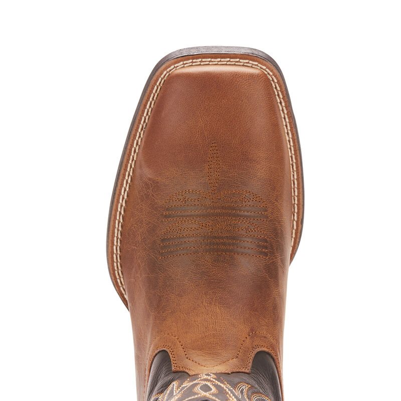 Stivali Cowboy Uomo Ariat Sportive Rustler Marroni | S5XY79R