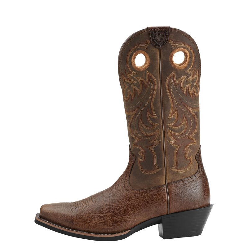 Stivali Cowboy Uomo Ariat Sportive Square Punta Marroni | 5ODDUAS