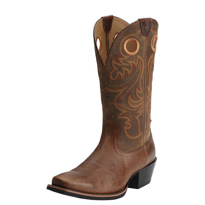 Stivali Cowboy Uomo Ariat Sportive Square Punta Marroni | 5ODDUAS