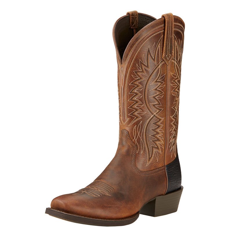 Stivali Cowboy Uomo Ariat Troubadour Marroni | 24KF77Q