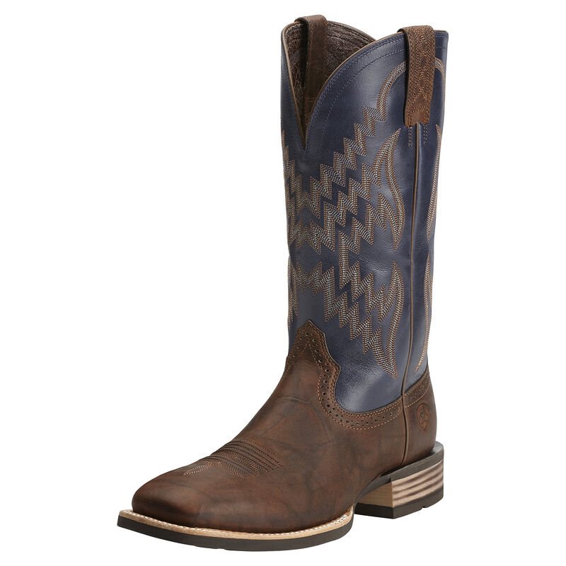 Stivali Cowboy Uomo Ariat Tycoon Marroni Blu Marino | N43N422