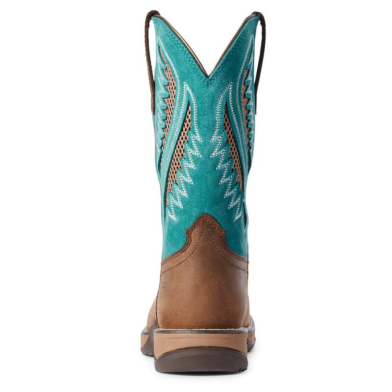 Stivali Da Cowgirl Donna Ariat Anthem VentTEK Cioccolato Verde Acqua | XUJESI9