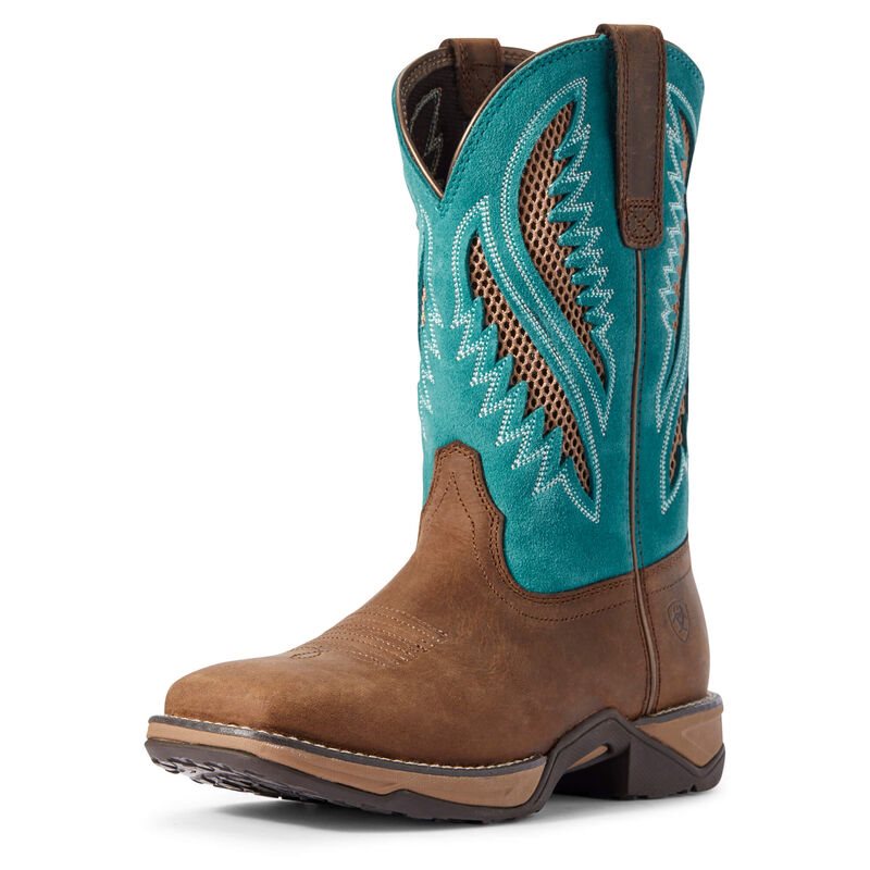 Stivali Da Cowgirl Donna Ariat Anthem VentTEK Cioccolato Verde Acqua | XUJESI9