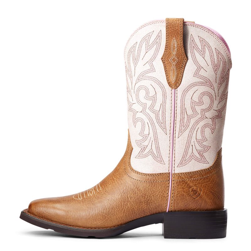 Stivali Da Cowgirl Donna Ariat Cattle Drive Marroni Crema | S10IXZO